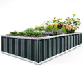 KING BIRD Raised Garden Bed 68"x 36"x 12" Galvanized Steel Metal Outdoor Garden by KINGBIRD