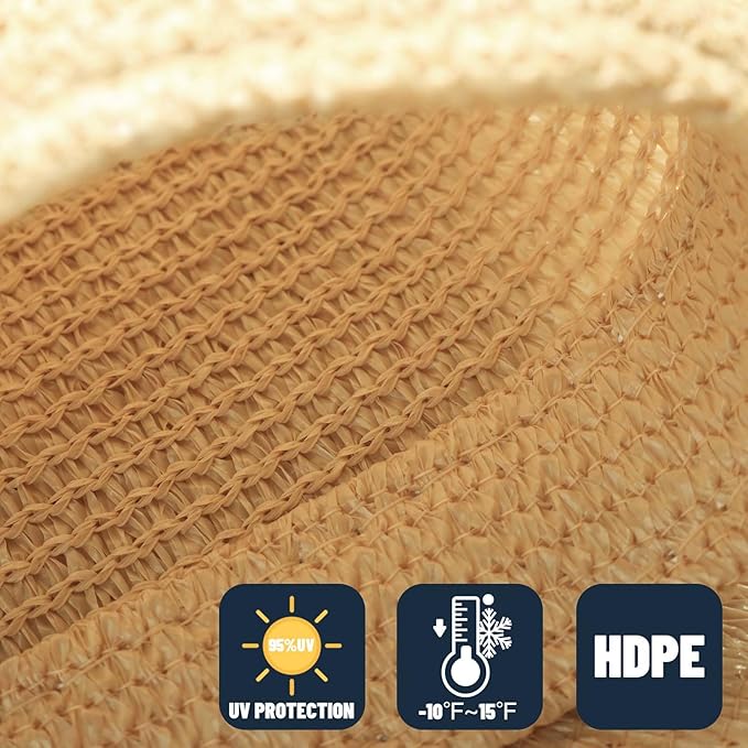 SUNNY GUARD Custom Size 15'x22' Rectangle Sand UV Block Sunshade - Image 4