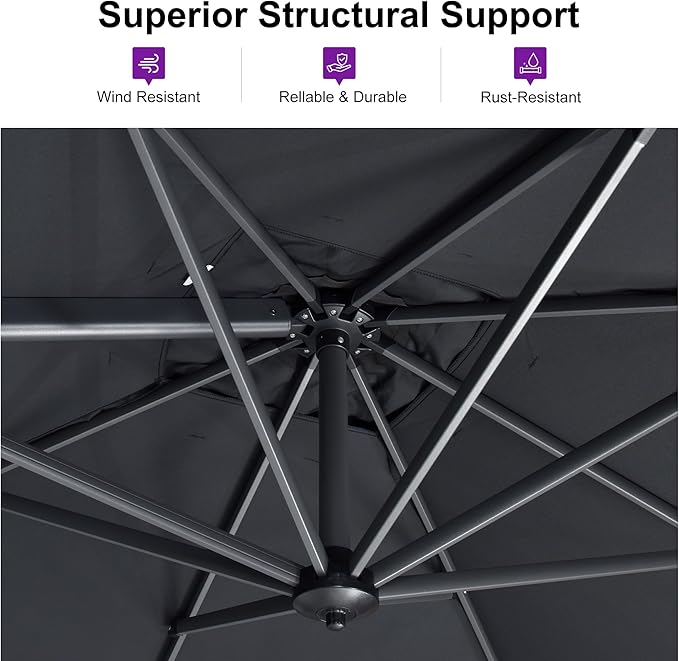 PURPLE LEAF 11 Feet Patio Umbrella - Image 3