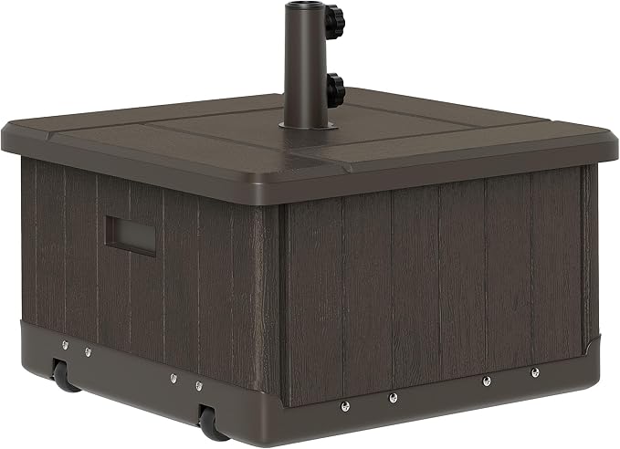 Outsunny 3-in-1 Outdoor Umbrella Base, Coffee End Table, Planter Box by Outsunny