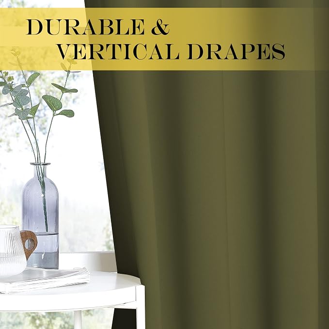 NICETOWN Blackout Curtains 54 Inches Long, Thermal Insulated Room Darkening - Image 4
