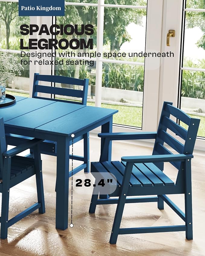 5-Piece Blue Outdoor Dining Set - Image 6