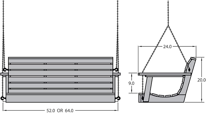 highwood Weatherly Porch Swing, 4 Feet - Image 6