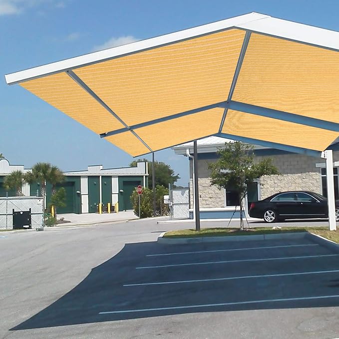Eden's Decor Straight Flat-Edged Sun Shade Sail Rectangular 18' x 22' Wheat - Image 6