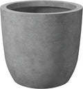 Kante 13.4" Dia Round Concrete Planter, Large Outdoor Modern Indoor Decorative by Kante