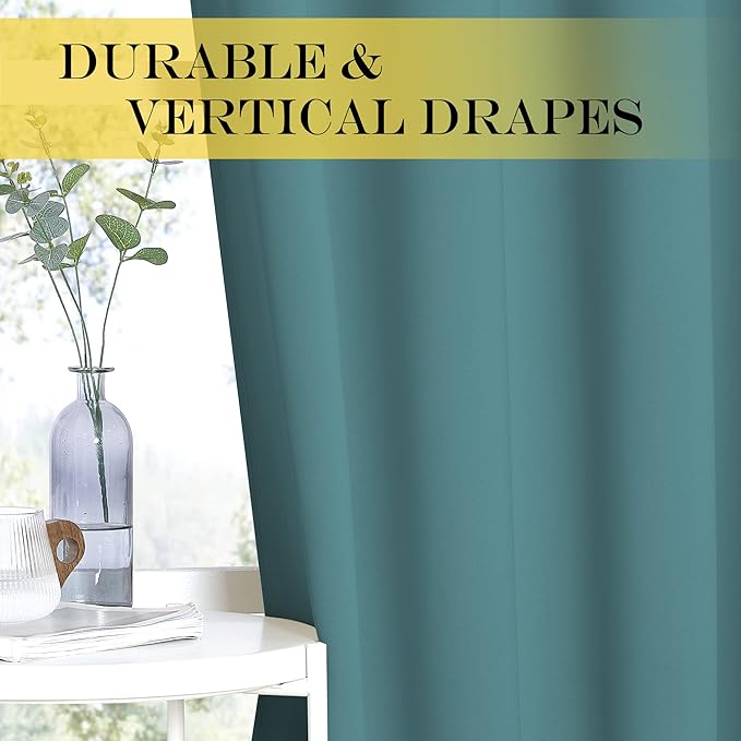 NICETOWN Blackout Drapery Curtain Panel 90 inches Long - Image 4