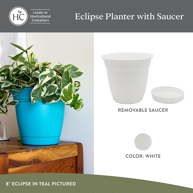 The HC Companies 12 Inch Eclipse Round Planter Pots - Image 2