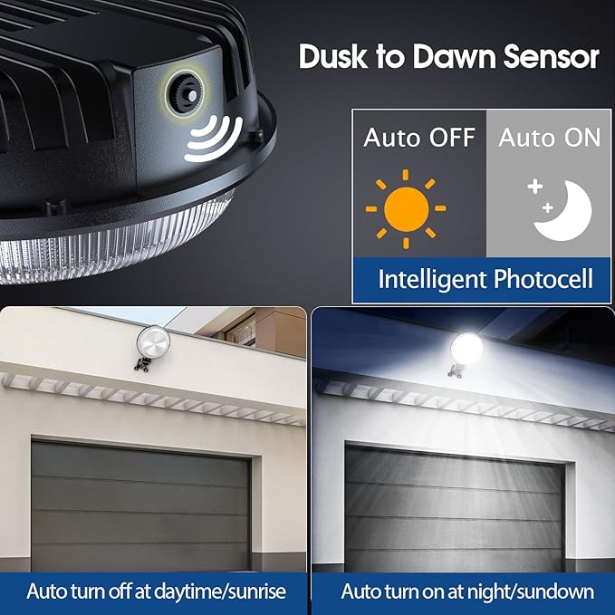 2 Pack 150W LED Barn Light, 20000LM Dusk to Dawn Outdoor Light, Yard Light - Image 3