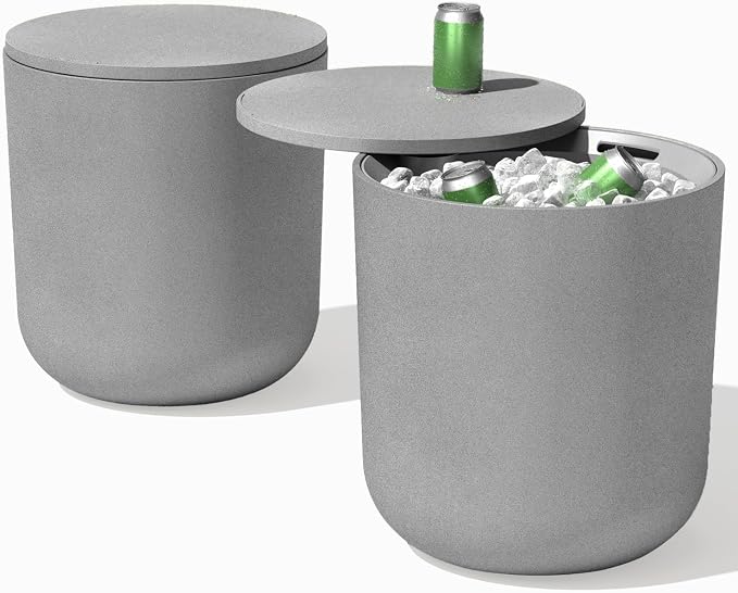 Veradek Kona Cooler Side Table – 2-in-1 Outdoor Patio Side Table w/Cooler | by VeradekOutdoor