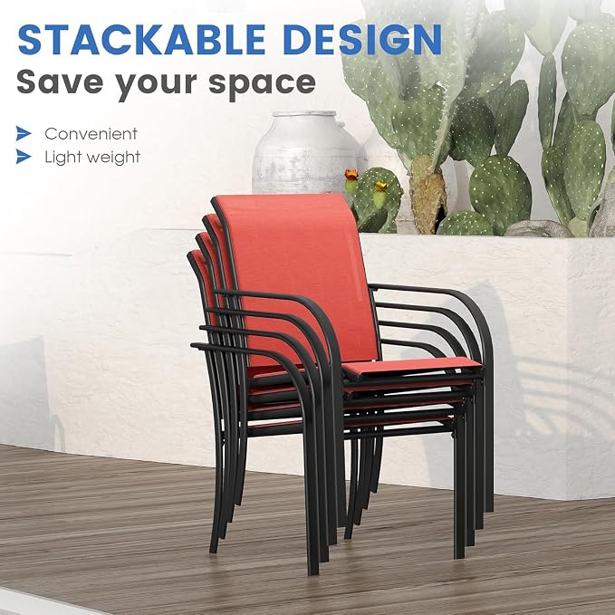 VICLLAX Large Patio Dining Furniture Set, Outdoor Dining Set - Image 5