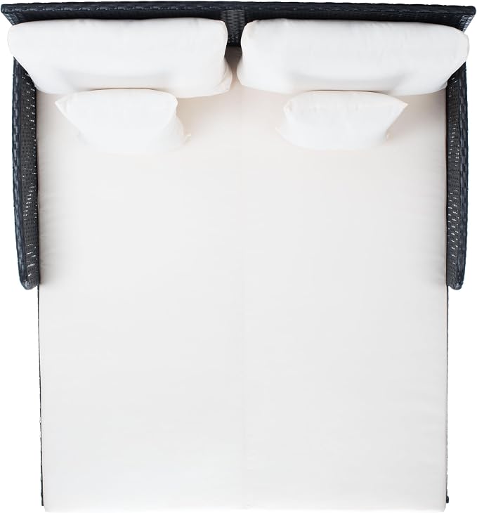 Safavieh PAT7500A Outdoor Collection Cadeo Black and White Cushion Daybed - Image 5