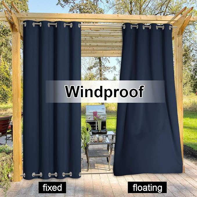 NICETOWN Weighted Blackout Outdoor Curtain - Image 4