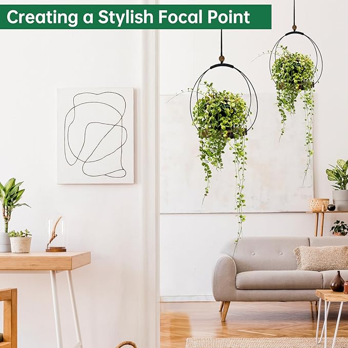 4 Pack Hanging Planters for Indoor Plants, Plant Hanger - Image 5