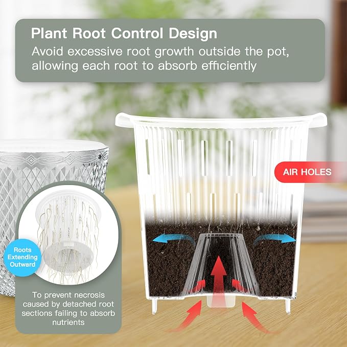 QCQHDU Self Watering Hanging Pots, 2 Pack 7.2 Inch Hanging Planters - Image 5