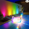 WdtPro 2 Pack Solar Color Changing Spot Lights, 10 Lighting Modes Solar Lights by WdtPro