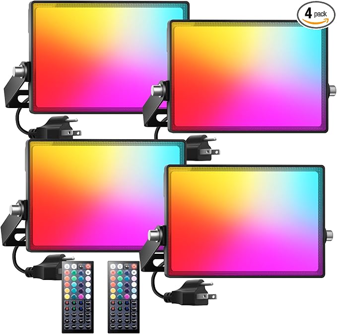 Onforu LED Flood Light Outdoor 1000W Equivalent, 150W Color Changing RGBW by Onforu