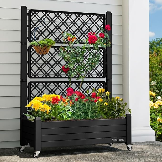 YITAHOME 43.3x17.7x61 in Planter Trellis Box by YITAHOME