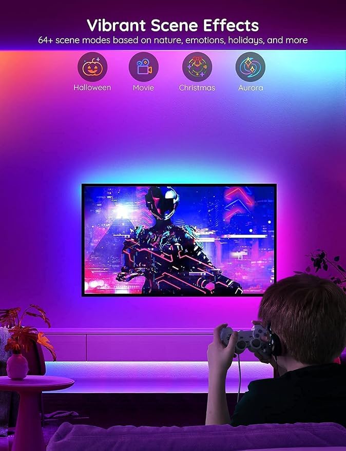 Govee 100ft RGBIC LED Strip Lights, Smart LED Lights Work - Image 7