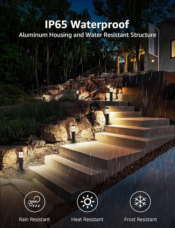 SUNVIE 12-Pack Low Voltage Landscape Pathway Lights 3W Outdoor Landscape - Image 4