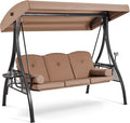 HOMREST 3 Person Outdoor Porch Swing by HOMREST