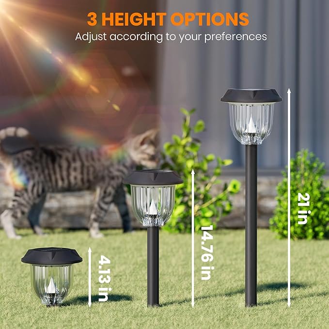 AOSEA 2 Pack Solar Pathway Lights Outdoor Waterproof - Image 6