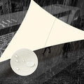 SUNNY GUARD Waterproof Sun Shade Sail 7'x7'x9.9' Cream Right Triangle UV Block by SUNNYGUARD