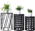 HFHOME Multifunctional Nesting Round Metal Coffee End Tables by HFHOME