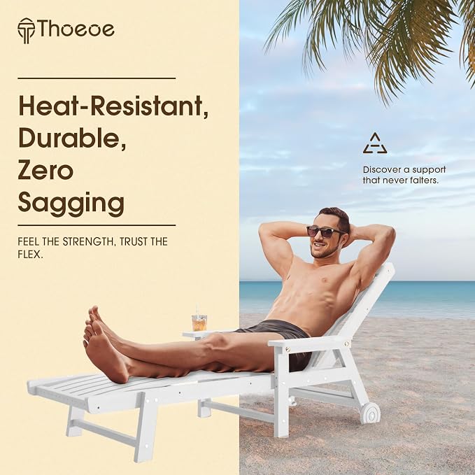 Patio Chaise Lounge Chair, Oversized Lounge Chair Outdoor - Image 4
