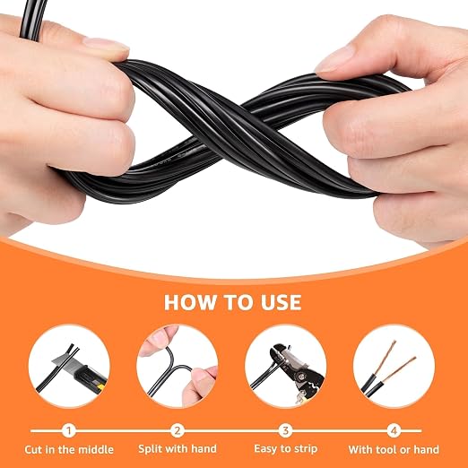 SUNVIE 14/2 Low Voltage Landscape Lighting Wire 250FT - Image 6