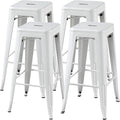 Yaheetech 30 Inch Metal Bar Stools Set of 4, Bar Height Backless Bartools by Yaheetech