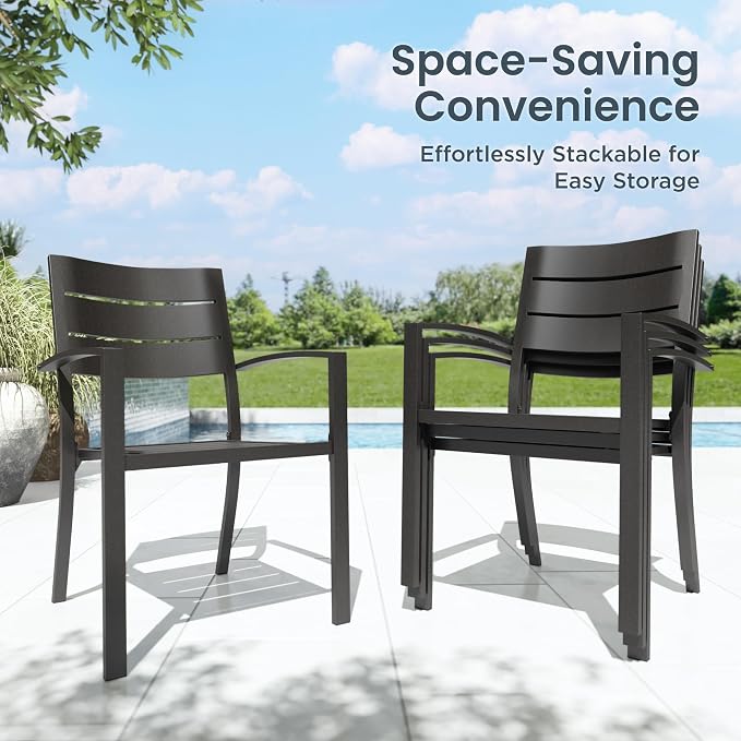 PHI VILLA 7 Pieces Outdoor Patio Dining Set - Image 2