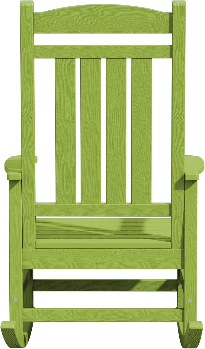 KINGYES HDPE Outdoor Rocking Chair Set of 4, All-Weather Poly Patio Rocking - Image 11