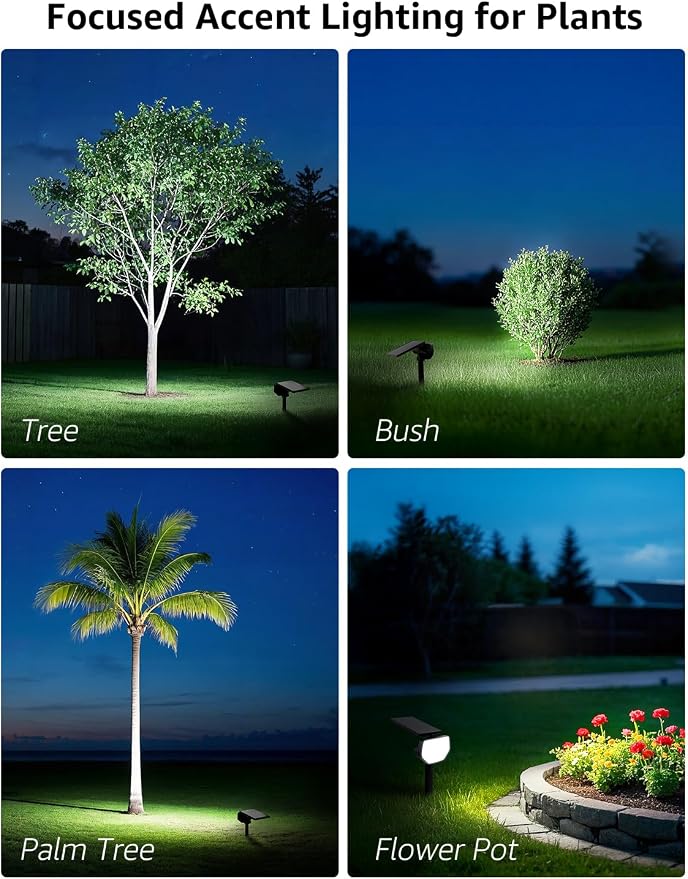 Lepro Solar Decorative Spot Lights 4 Pack, Cool White Modern Accent Lights - Image 3