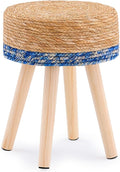Handwoven Outdoor Ottoman, Water Hyacinth Pouf Round Patio Footstool by LGENHOOMHandwovenNaturalWaterHyacinthBasket