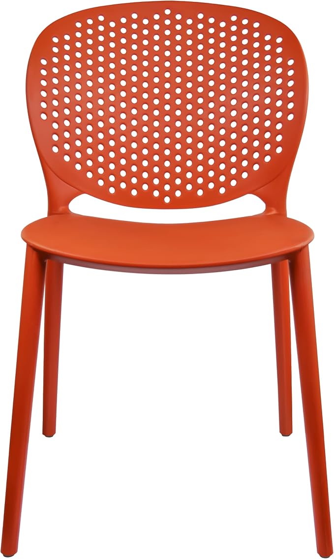 2xhome Set of 2 Patio Dining Chairs | Modern Stackable Outdoor Pool Side Chair - Image 9