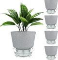 Plant Pots - 6" Orchid Pot, 5 Pack Orchid Pots - Self Watering Pots by HYNZ