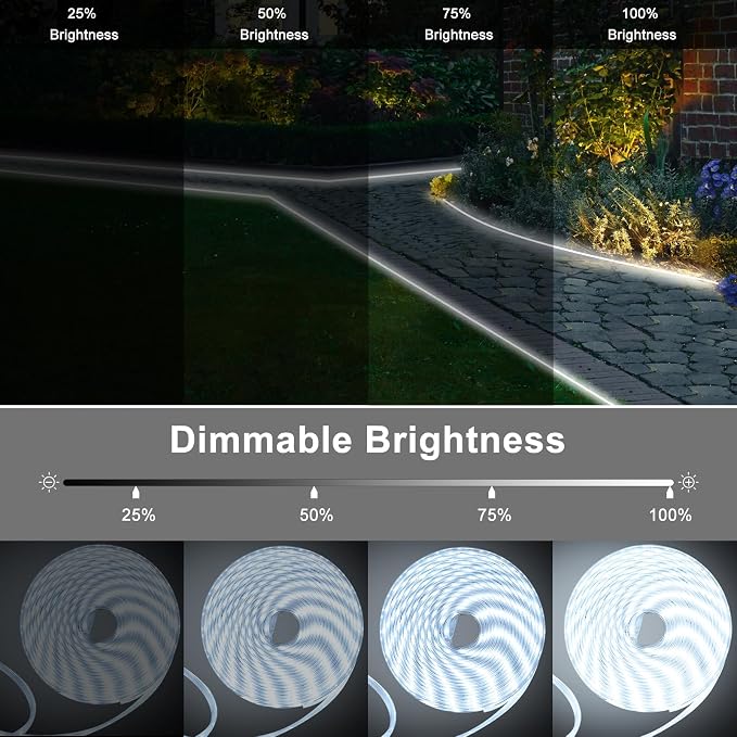 DBFAIRY 50Ft Solar LED Strip Lights Outdoor, Large Capacity Solar Powered - Image 4