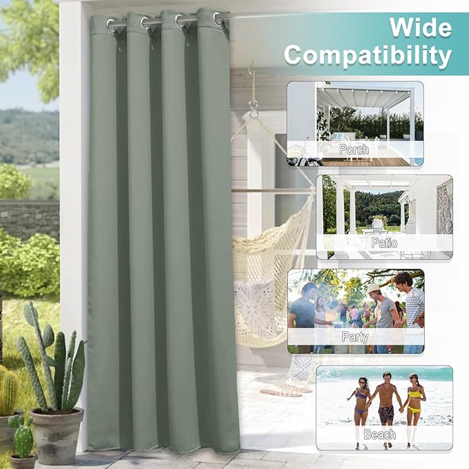 NICETOWN 2 Panels Patio Curtains - Image 6