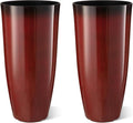 Glitzhome 30" H Oversized Tall Planter, Gradient Red Faux Ceramic Finish by Glitzhome