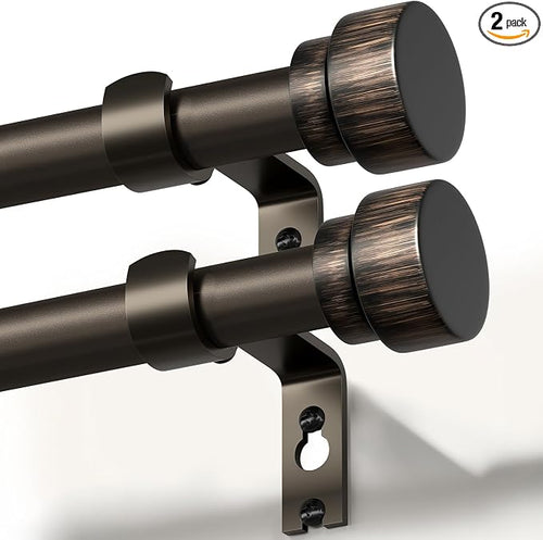 2 Pack Antique Brown Bronze Curtain Rods by Unknown