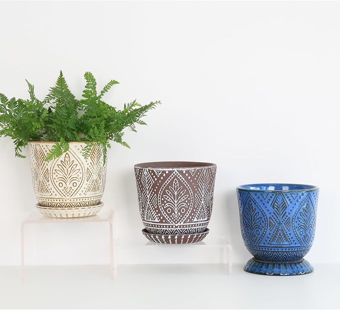 Gepege 6 Inch Ceramic Planter, Birthday - Image 5