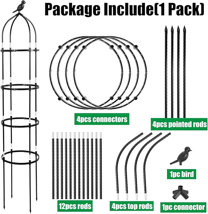 4-Pack 6FT Garden Obelisk Trellis - Image 5