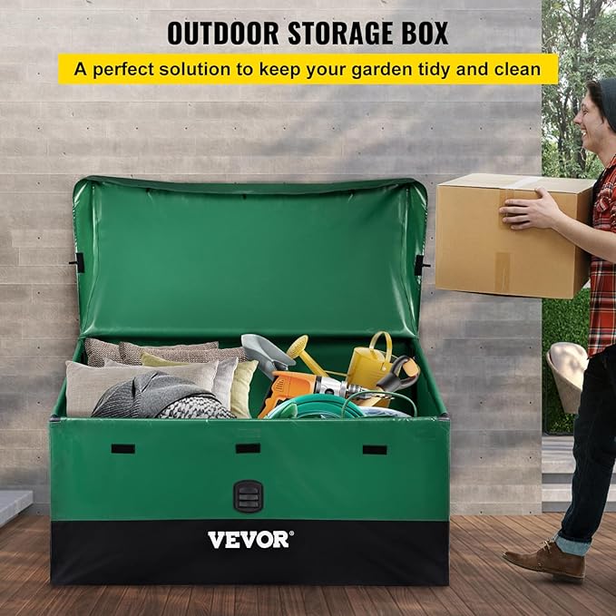 VEVOR Outdoor Storage Box, 150 Gallon Waterproof PE Tarpaulin Deck Box - Image 2