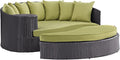 Modway Convene Wicker Rattan Outdoor Patio Poolside Sectional Sofa Daybed by Modway