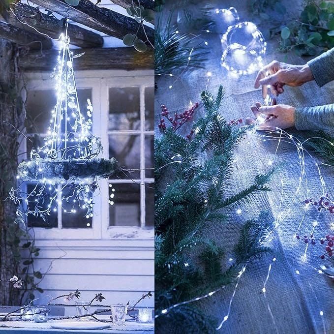 ZNYCYE 1 Pack 8 Modes Solar Waterfall Lights, Solar Fairy Lights Outdoor - Image 7