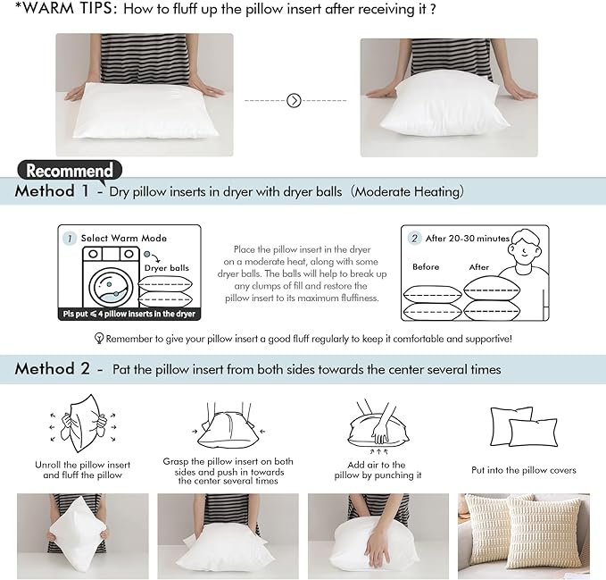 MIULEE Pack of 2 14x22 Outdoor Pillow Inserts, Outdoor Throw Pillows - Image 7