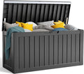 90 Gallon Resin Deck Box, Lockable Patio Outdoor Storage Box by OutdoorLivingPerfected