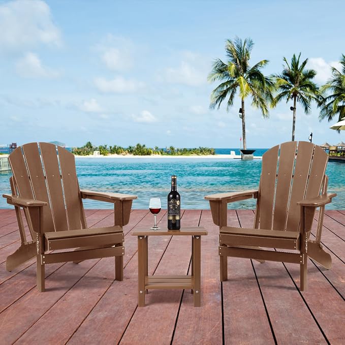 Adirondack Outdoor Side Table, 2-Tier Sturdy Patio End Table Weather Resistant - Image 7