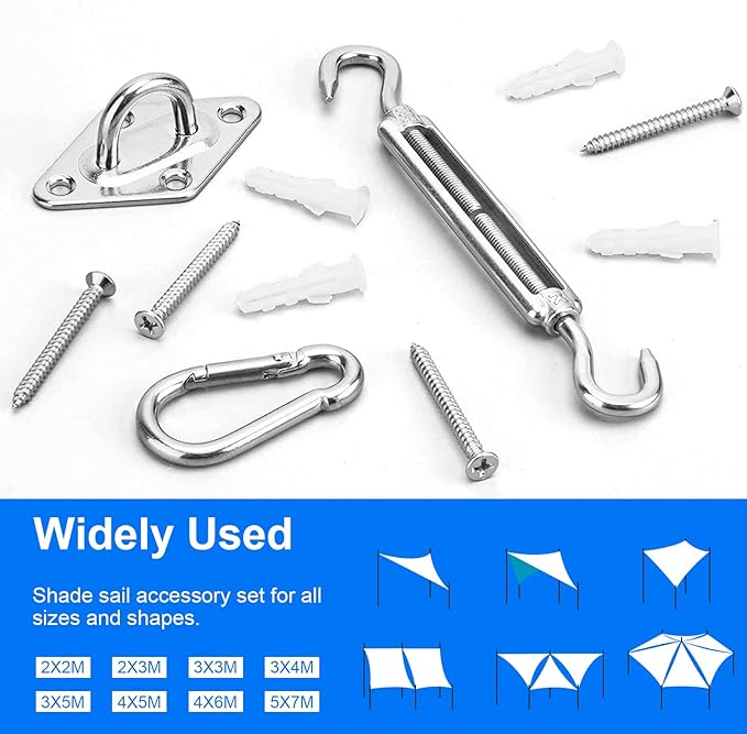 Sun Shade Sail Hardware Kit 6 Inch - Image 7
