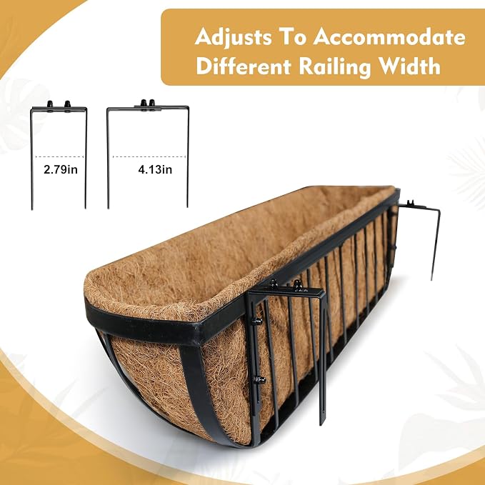 4 Pack 48 Inch Window Deck Railing Planter Boxes - Image 4